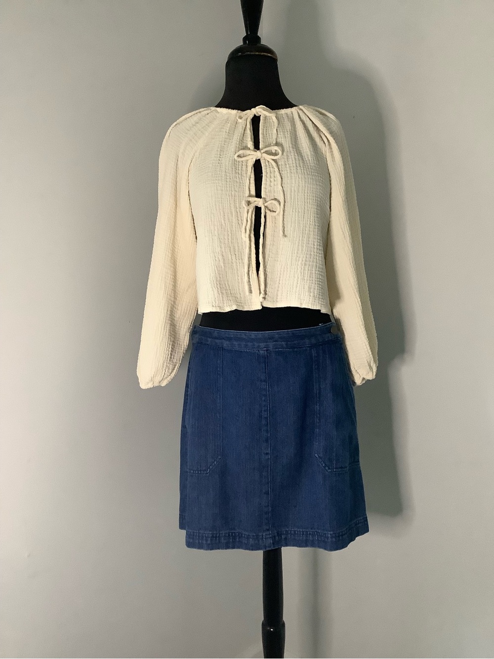 Jones New York Sport Blue Denim Mini Skirt